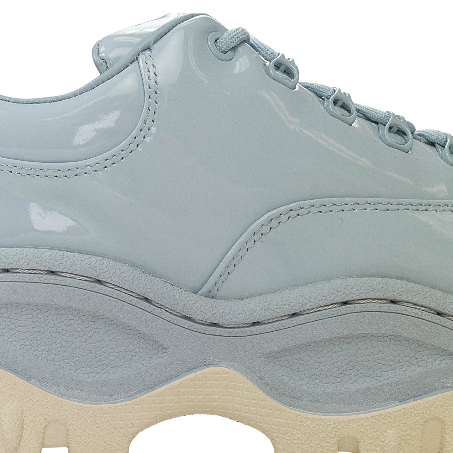 ANGEL PATENT LIGHT BLUE SNEAKERS