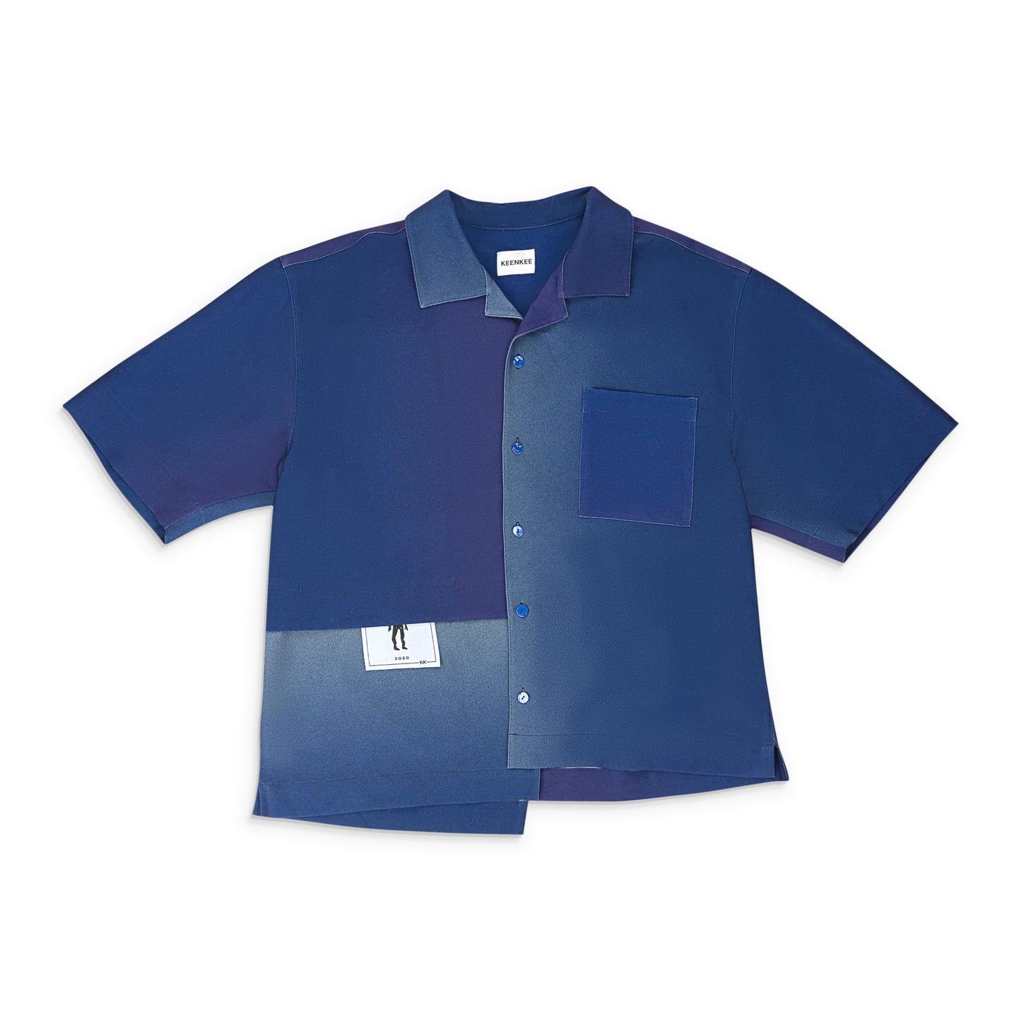 GRADIENT PANELS BLUE PURPLE BUTTON-DOWN SHIRT