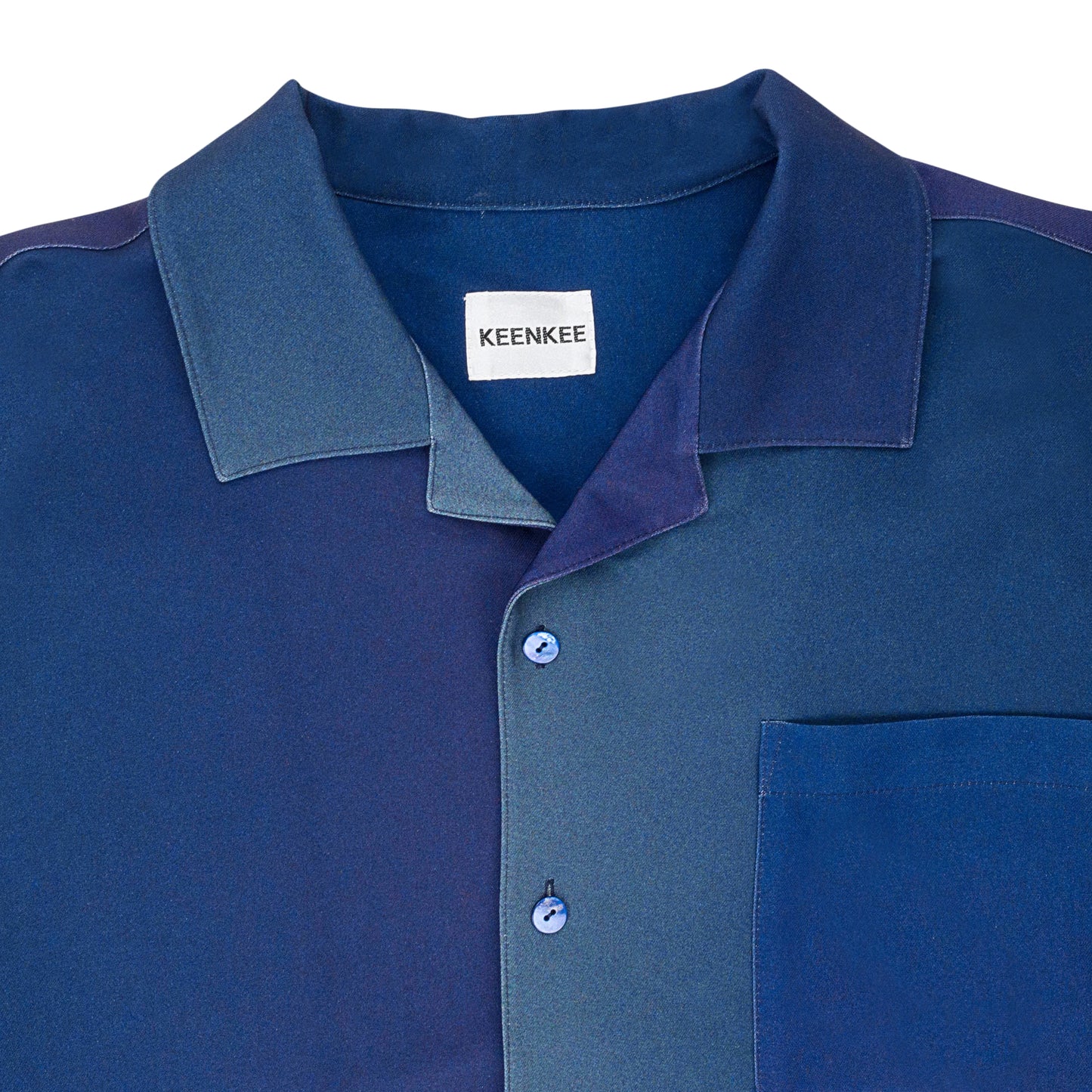 GRADIENT PANELS BLUE PURPLE BUTTON-DOWN SHIRT