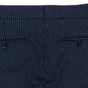 PINSTRIPE FLARE NAVY TROUSERS