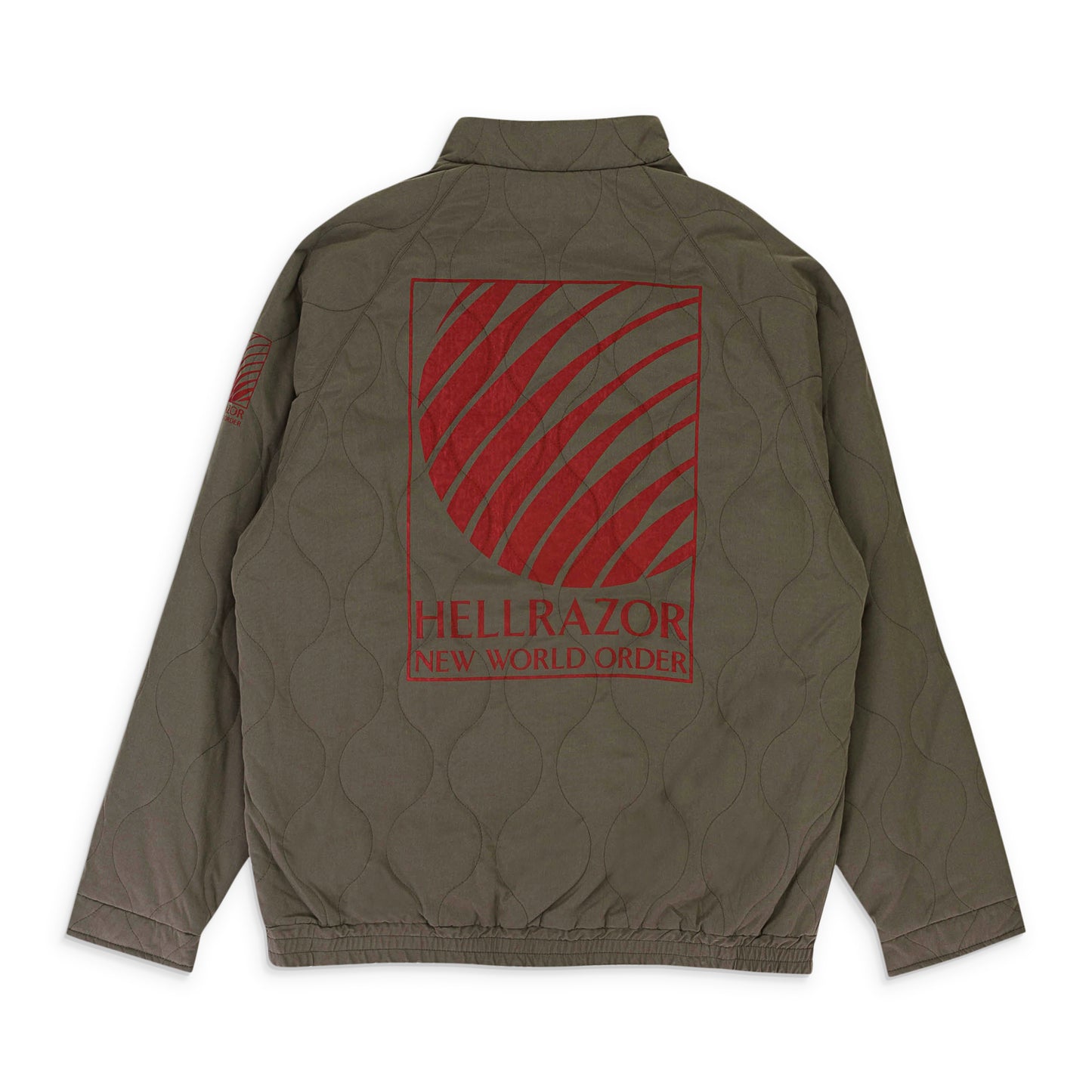 HELLRAZOR WAVE QUILTED ARMY GREEN JACKET