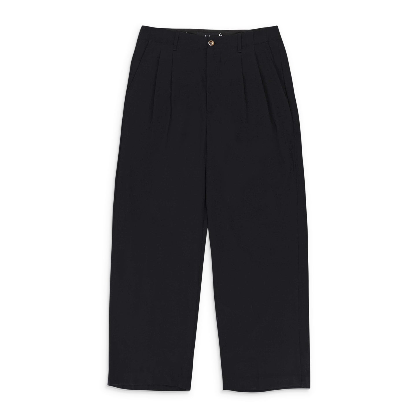 WIDE 2P BLACK TROUSERS