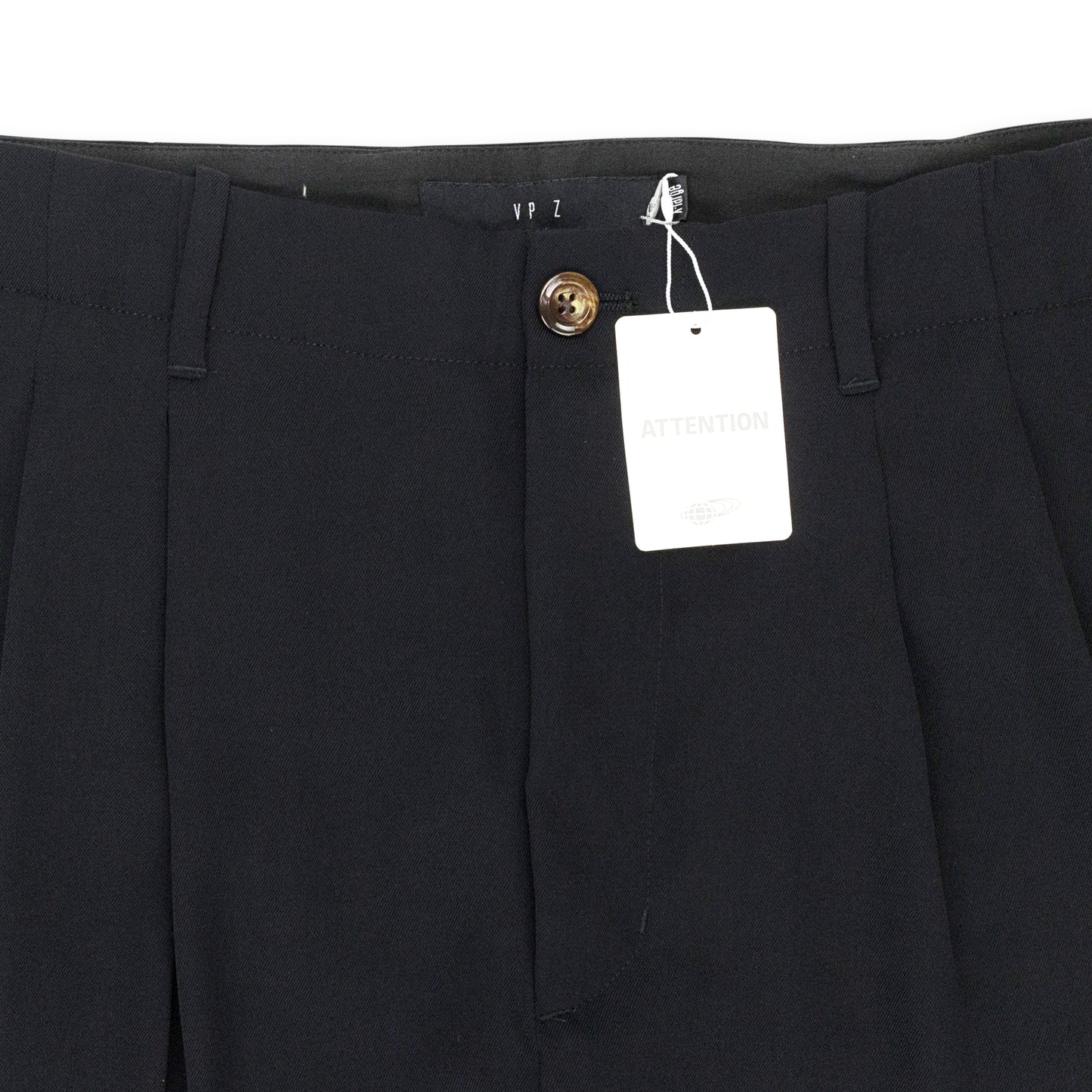 WIDE 2P BLACK TROUSERS