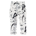 DRAWING PRINT BLACK WHITE TROUSERS