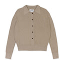 RIB DEEP POLO SAND SWEATER