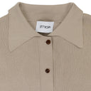 RIB DEEP POLO SAND SWEATER