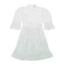 EXCLUSIVE DIP DYE SHORT PRAIRIE WHITE GREEN DAY DRESS