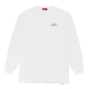 TRADEMARK LOGO LONG SLEEVE WHITE T-SHIRT