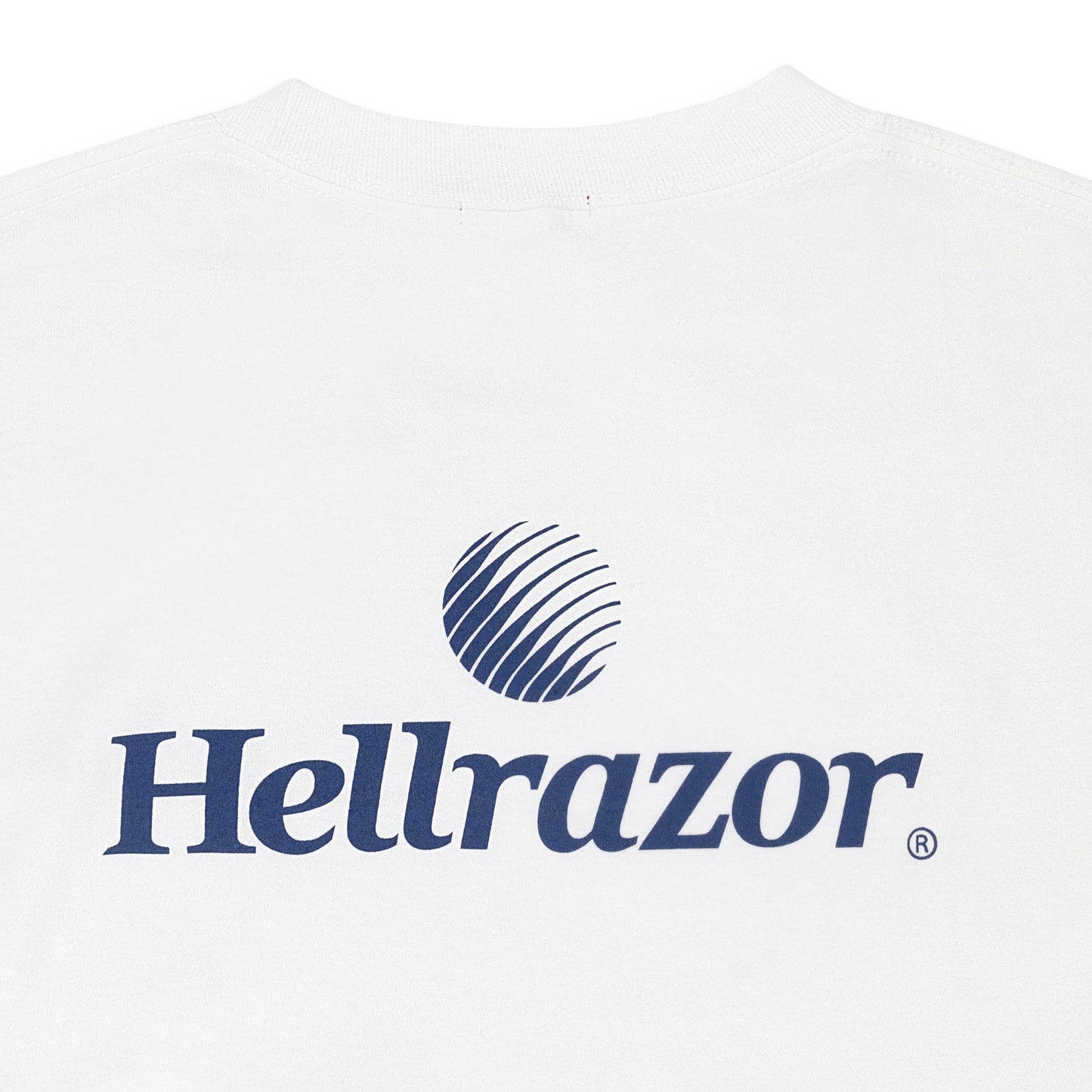 TRADEMARK LOGO LONG SLEEVE WHITE T-SHIRT