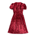 PAULA DEEP V NECK SEQUIN RED DAY DRESS