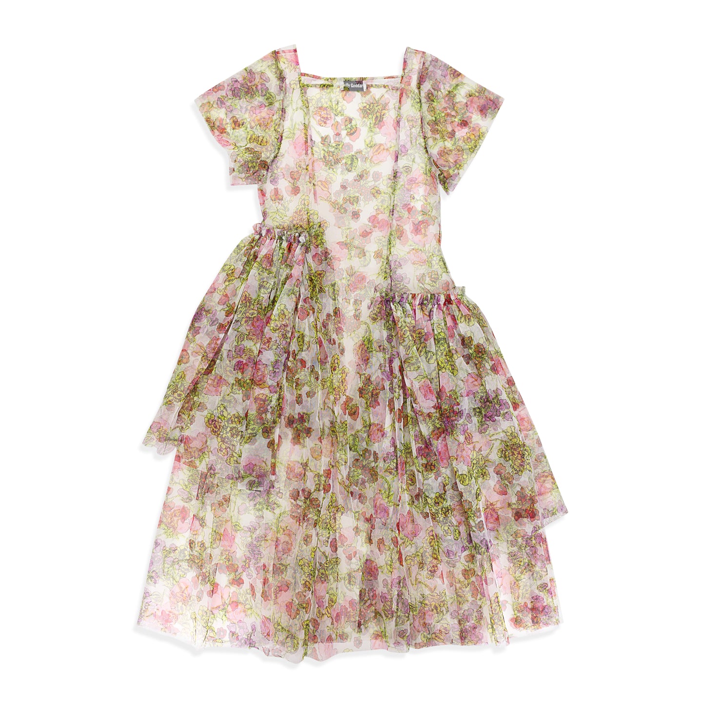 LARGE FLORAL JOHANNA WHITE DAY DRESS