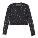 LARGE FLORAL KACIE BLACK CARDIGAN