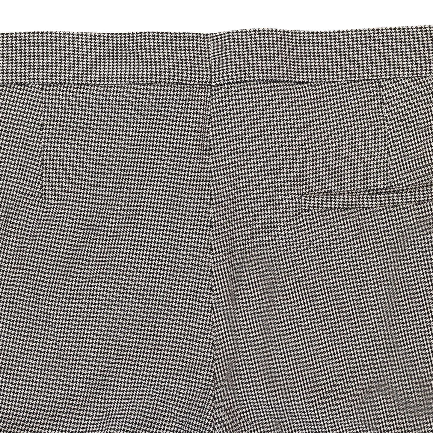 HOUNDSTOOTH SPLIT HEM BLACK WHITE TROUSERS