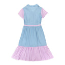 CHARLOTTE RUFFLE BLUE PURPLE DAY DRESS