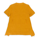 V-NECK SHORT SLEEVE YELLOW BLOUSE