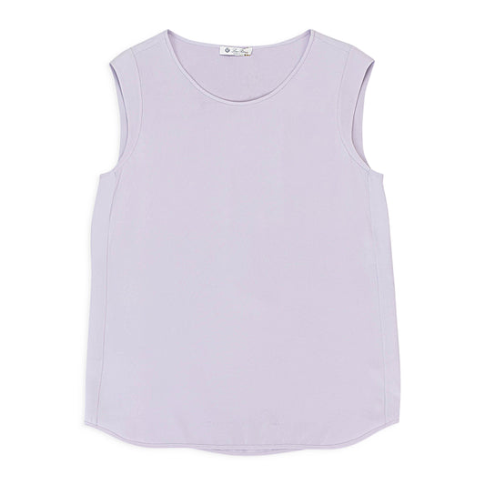 SCOOP NECK SHORT SLEEVE LILAC T-SHIRT