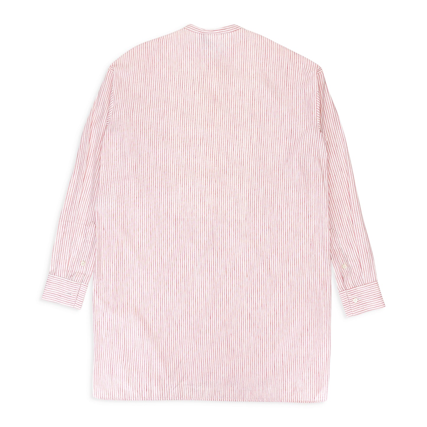 STRIPED MOCK NECK PINK BLOUSE