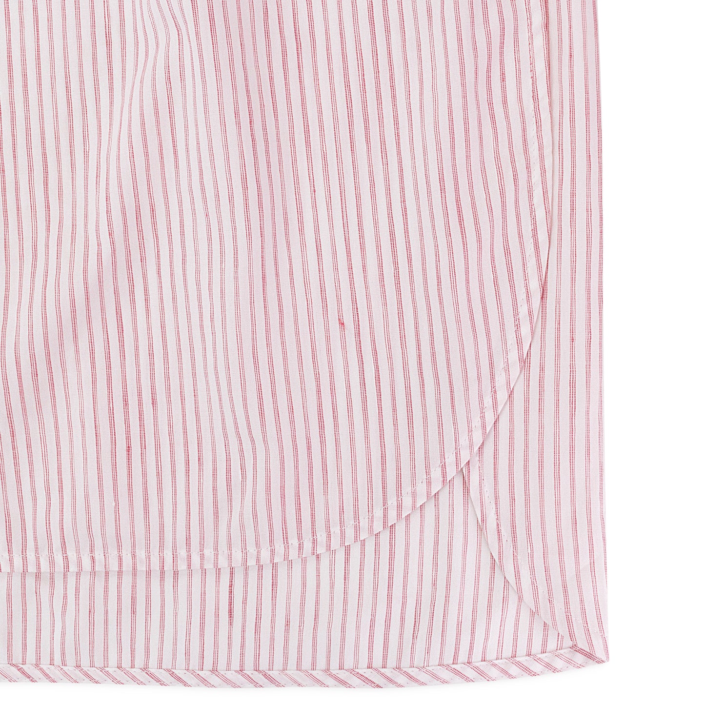 STRIPED MOCK NECK PINK BLOUSE