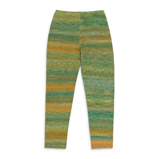 PEDAL PUSHERS GREEN ORANGE LEGGINGS