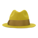 RABBIT CASHMERE BLEND MUSTARD FEDORA HAT