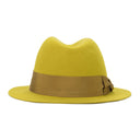 RABBIT CASHMERE BLEND MUSTARD FEDORA HAT