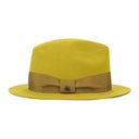 RABBIT CASHMERE BLEND MUSTARD FEDORA HAT