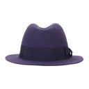 CASHMERE BRIM DARK PURPLE HAT