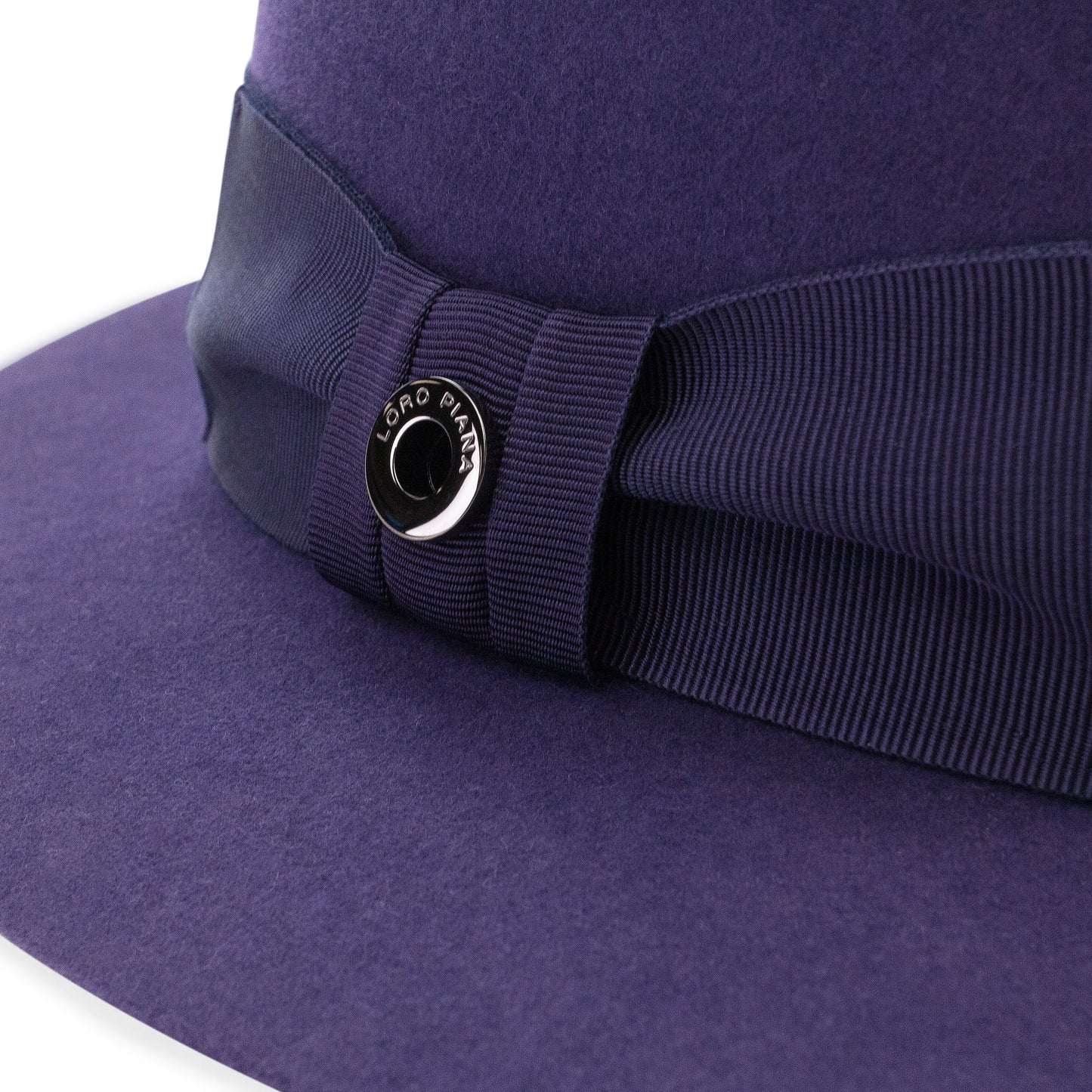 CASHMERE BRIM DARK PURPLE HAT