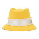 BEAVER FRINGE TRIM YELLOW WHITE HAT