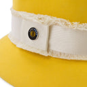 BEAVER FRINGE TRIM YELLOW WHITE HAT