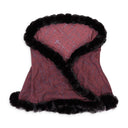 CASHMERE BURGUNDY BLACK SCARF