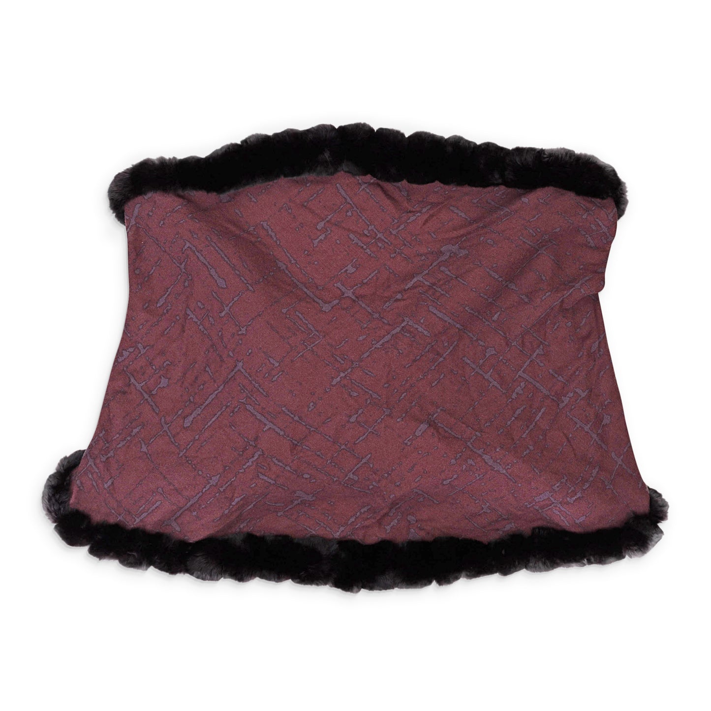 CASHMERE BURGUNDY BLACK SCARF