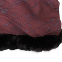 CASHMERE BURGUNDY BLACK SCARF