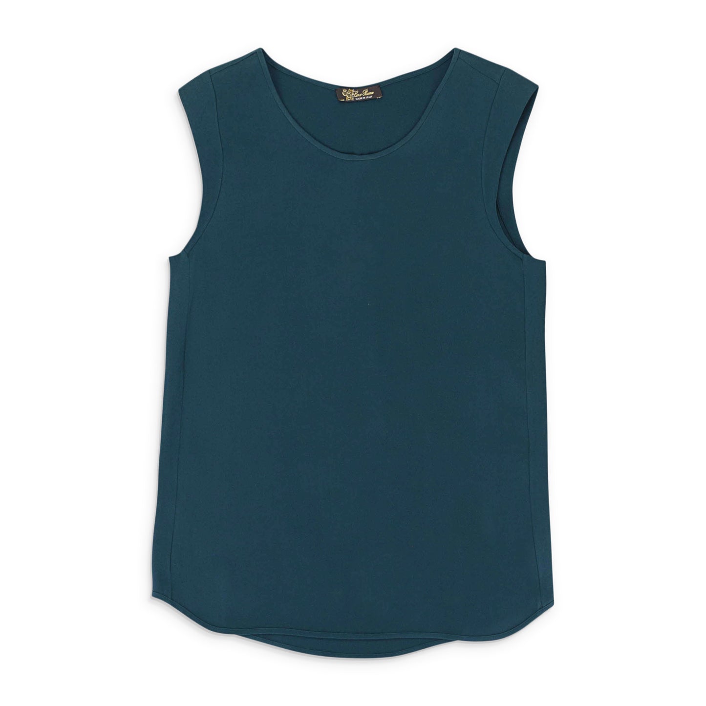 SCOOP NECK GREEN SLEEVELESS TOP