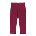 LOW-RISE MAROON STRAIGHT LEG JEANS