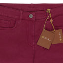 LOW-RISE MAROON STRAIGHT LEG JEANS