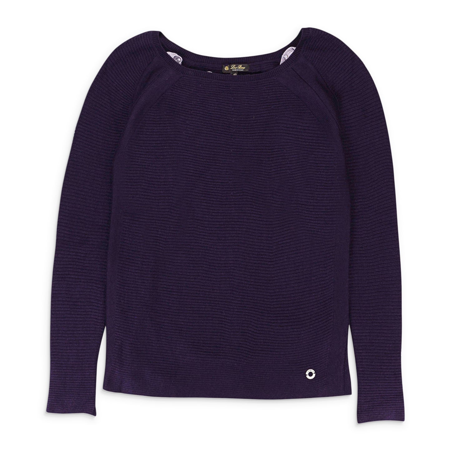 CASHMERE SCOOP NECK DEEP PURPLE SWEATER