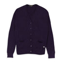 CASHMERE SET DARK PURPLE CARDIGAN