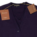 CASHMERE SET DARK PURPLE CARDIGAN