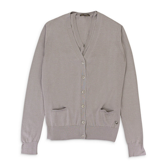 CASHMERE SET GRAY CARDIGAN