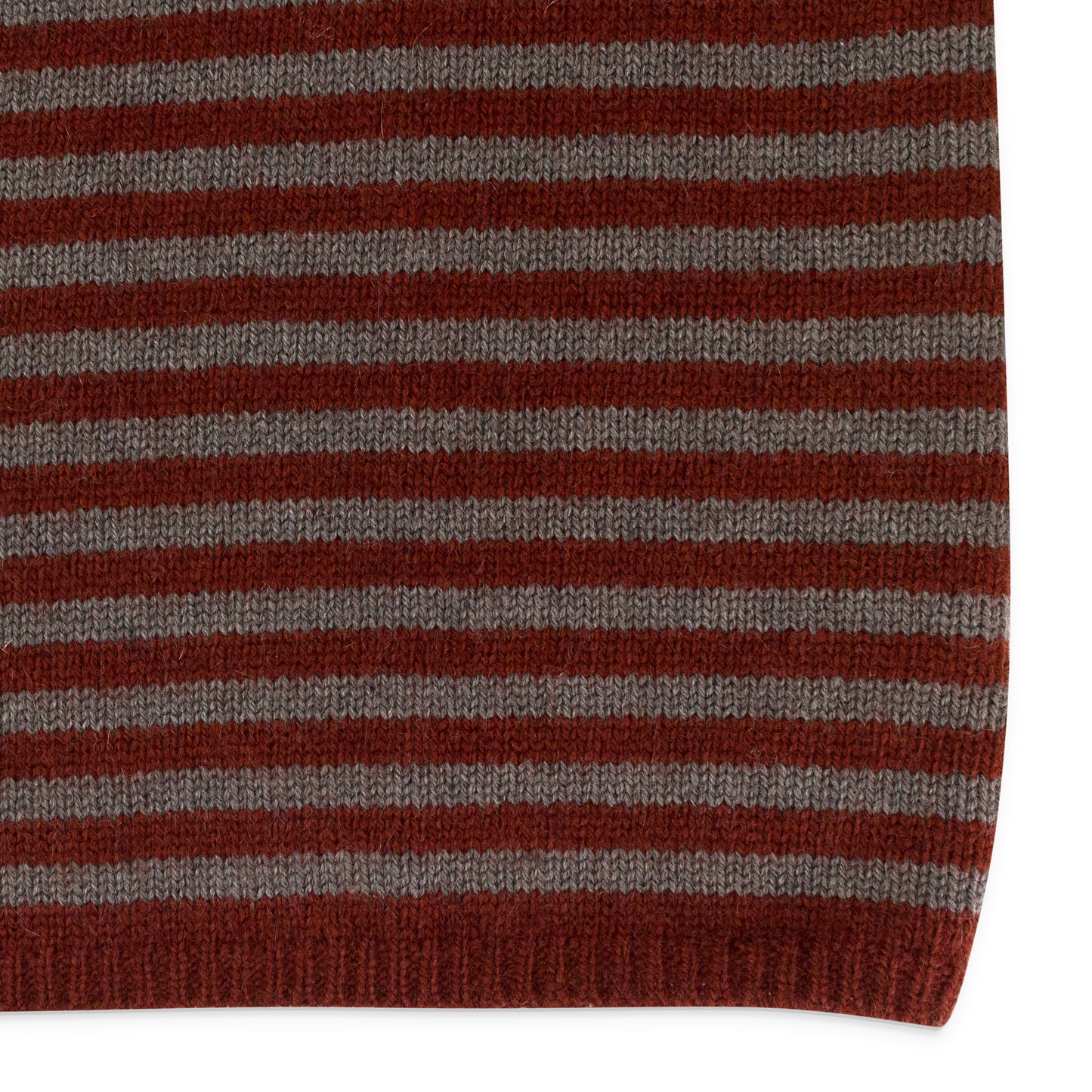 CASHMERE STRIPED BURGUNDY GRAY SWEATER