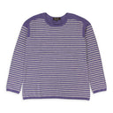 CASHMERE STRIPED PURPLE GRAY SWEATER