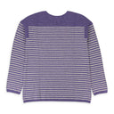 CASHMERE STRIPED PURPLE GRAY SWEATER