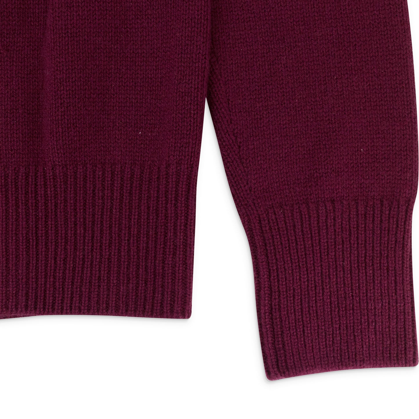 PATTERNED CREW NECK BURGUNDY SWEATER