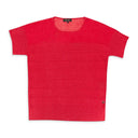 SCOOP NECK SHORT SLEEVE RED T-SHIRT