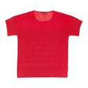 SCOOP NECK SHORT SLEEVE RED T-SHIRT