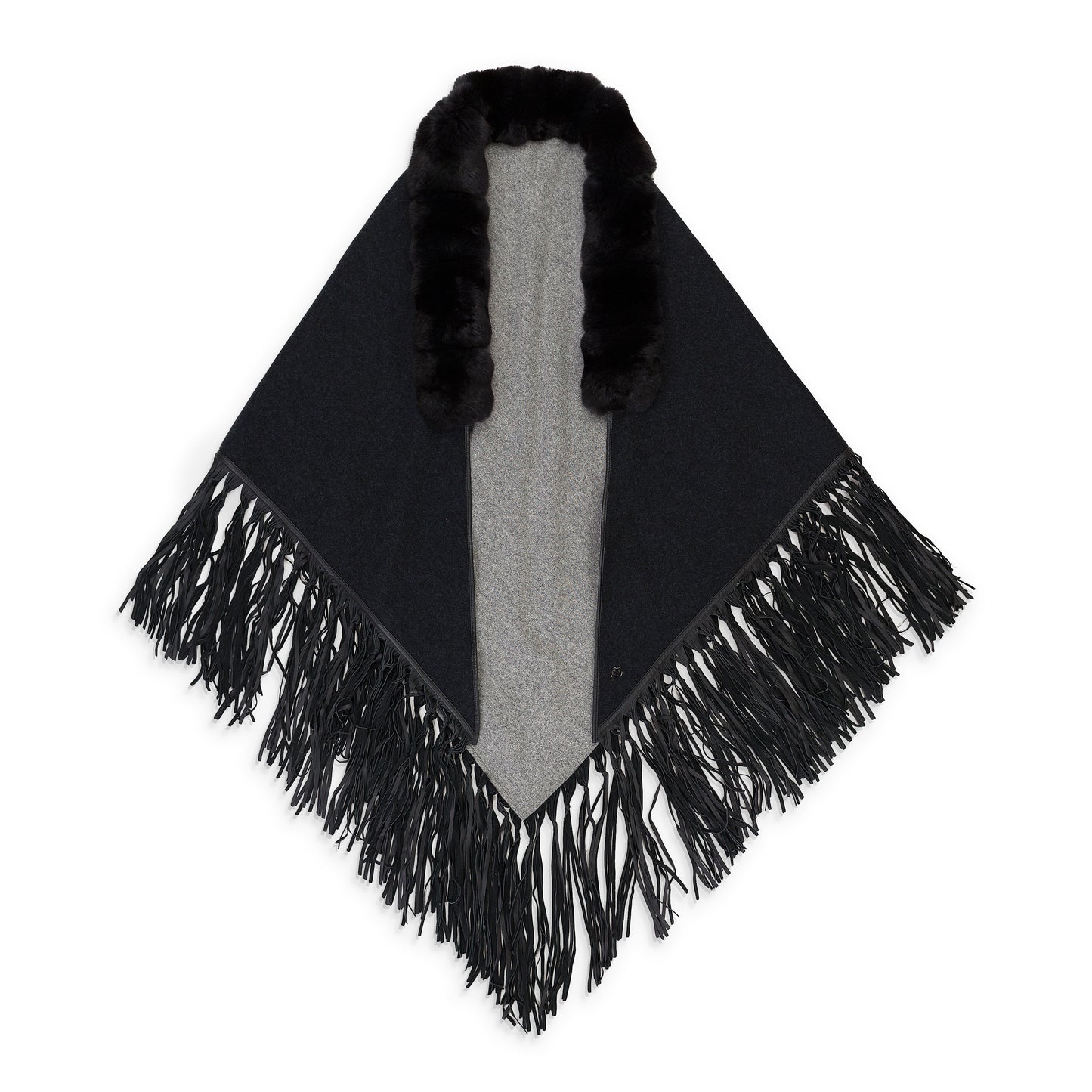 SHAWL BLACK GRAY SCARF