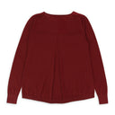 SILK V-NECK BURGUNDY BLOUSE