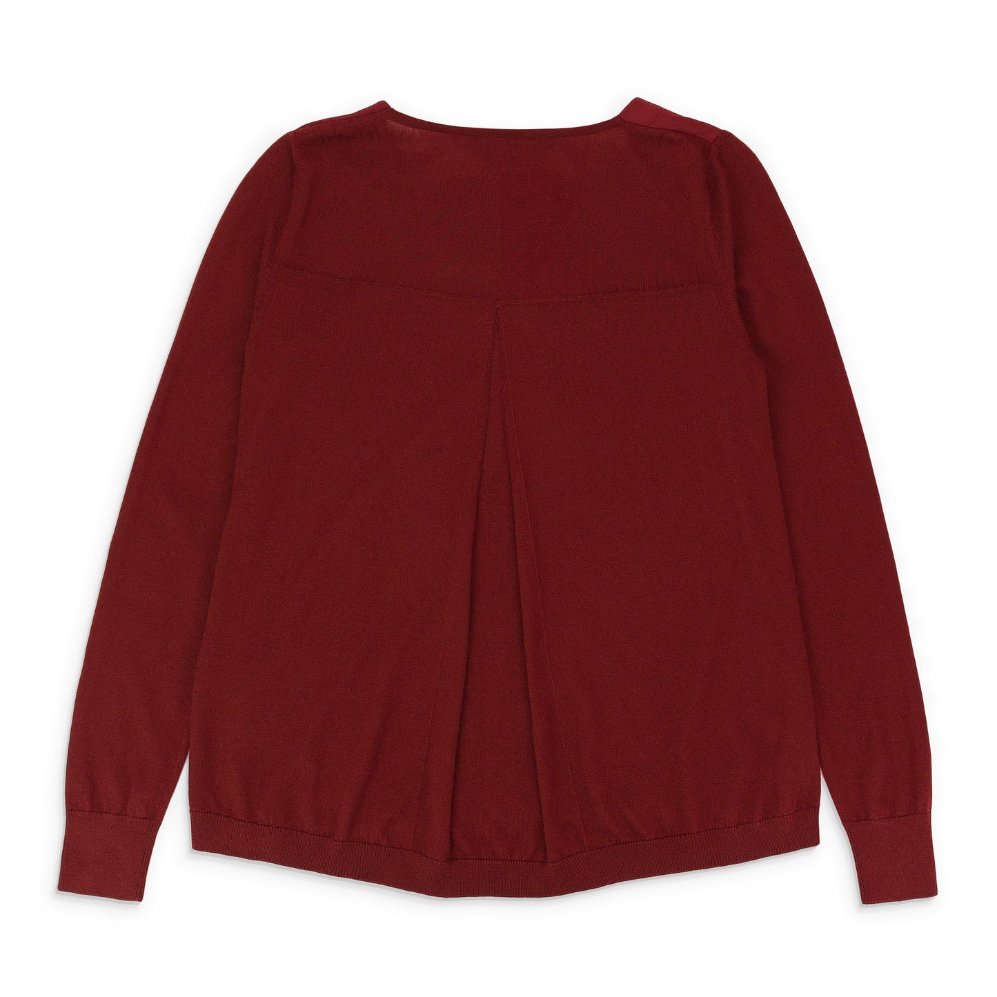 SILK V-NECK BURGUNDY BLOUSE