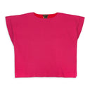 BATEAU NECKLINE FUCHSIA BLOUSE